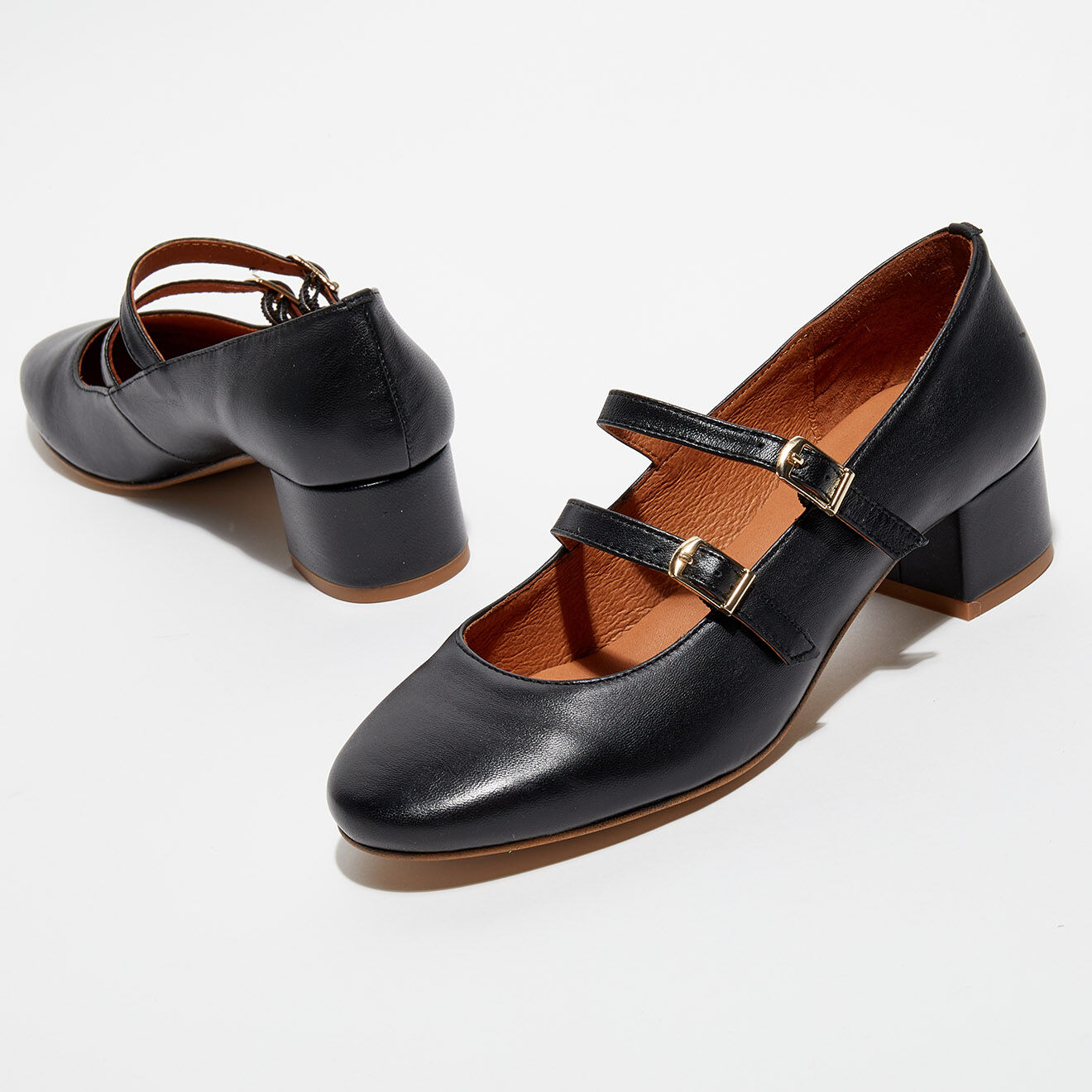 Quartier Latin Babies en Cuir Louise noires - Talon 4 cm