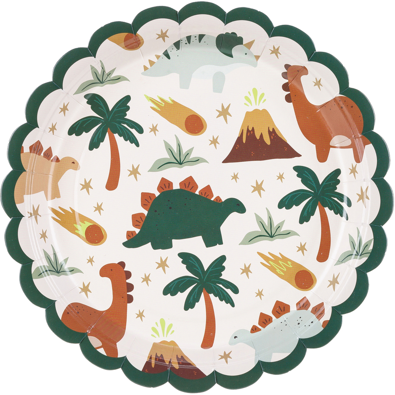 Partydeco Pappteller Dinosaurier