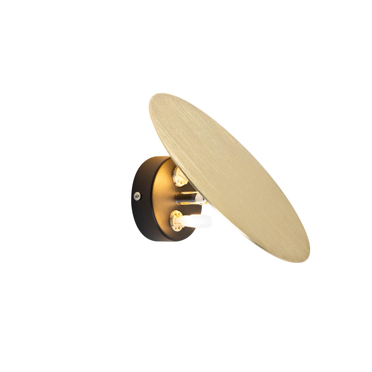Smart wandlamp rond goud incl. 2 Wifi g9 - Pulley