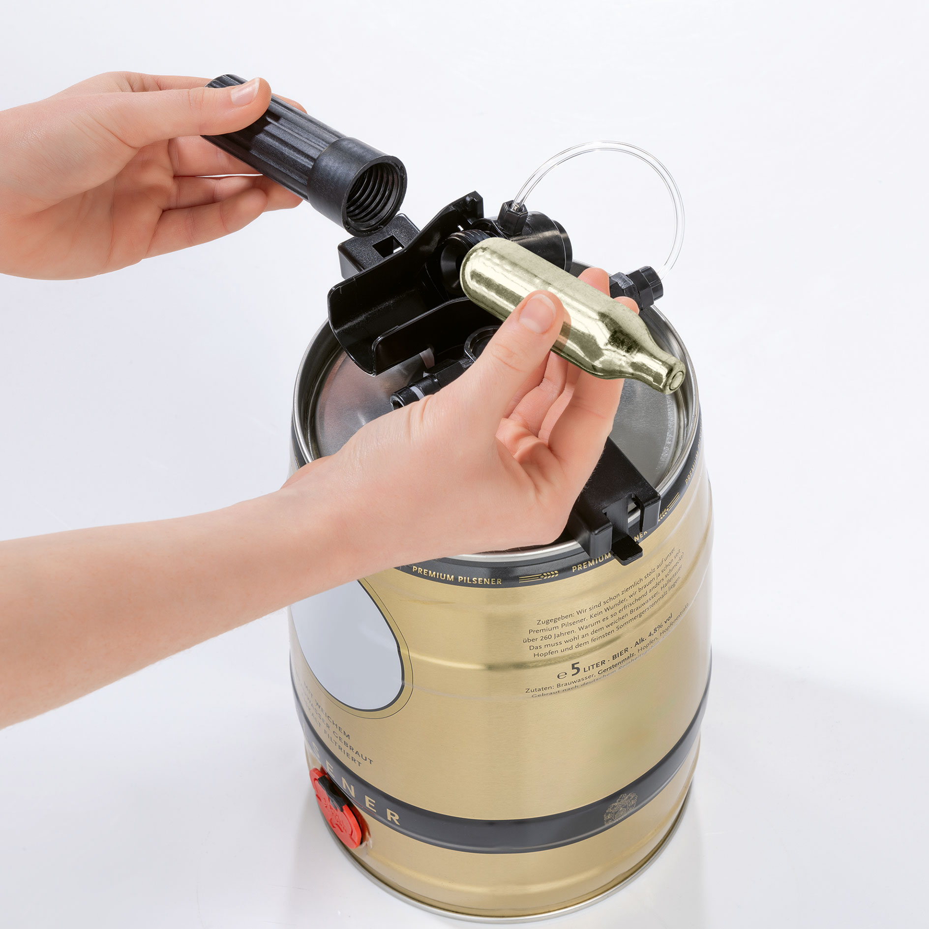 BIER MAXX Bierzapfanlage 14011 - mit CO2-Kapsel - für 5 Liter