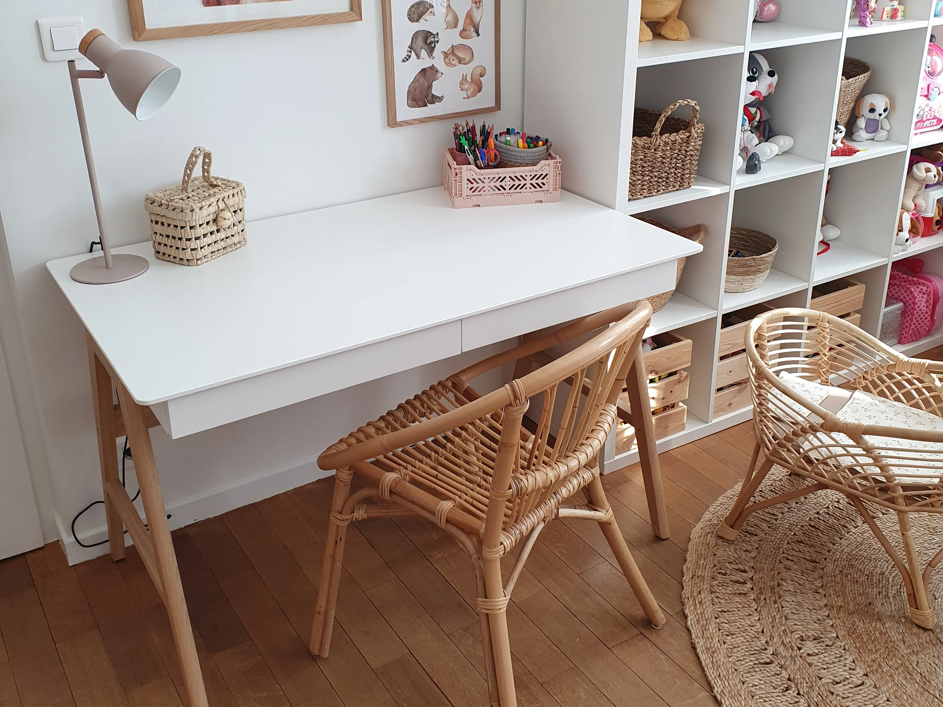 Bureau SHESLAY Wit 120 cm 70 cm met lades