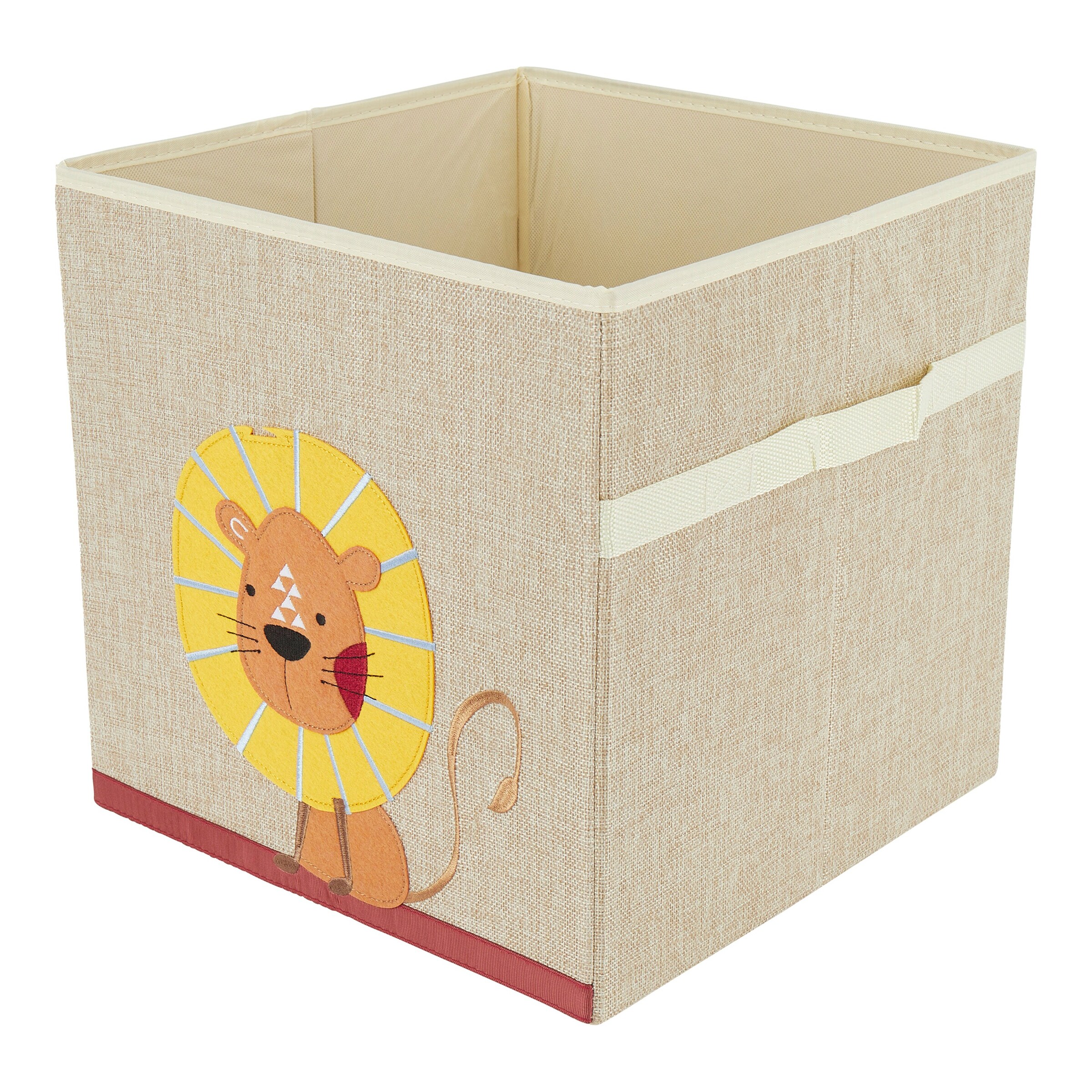 Bieco Aufbewahrungsbox 32x32x32 cm Löwe / beige / braun / orange