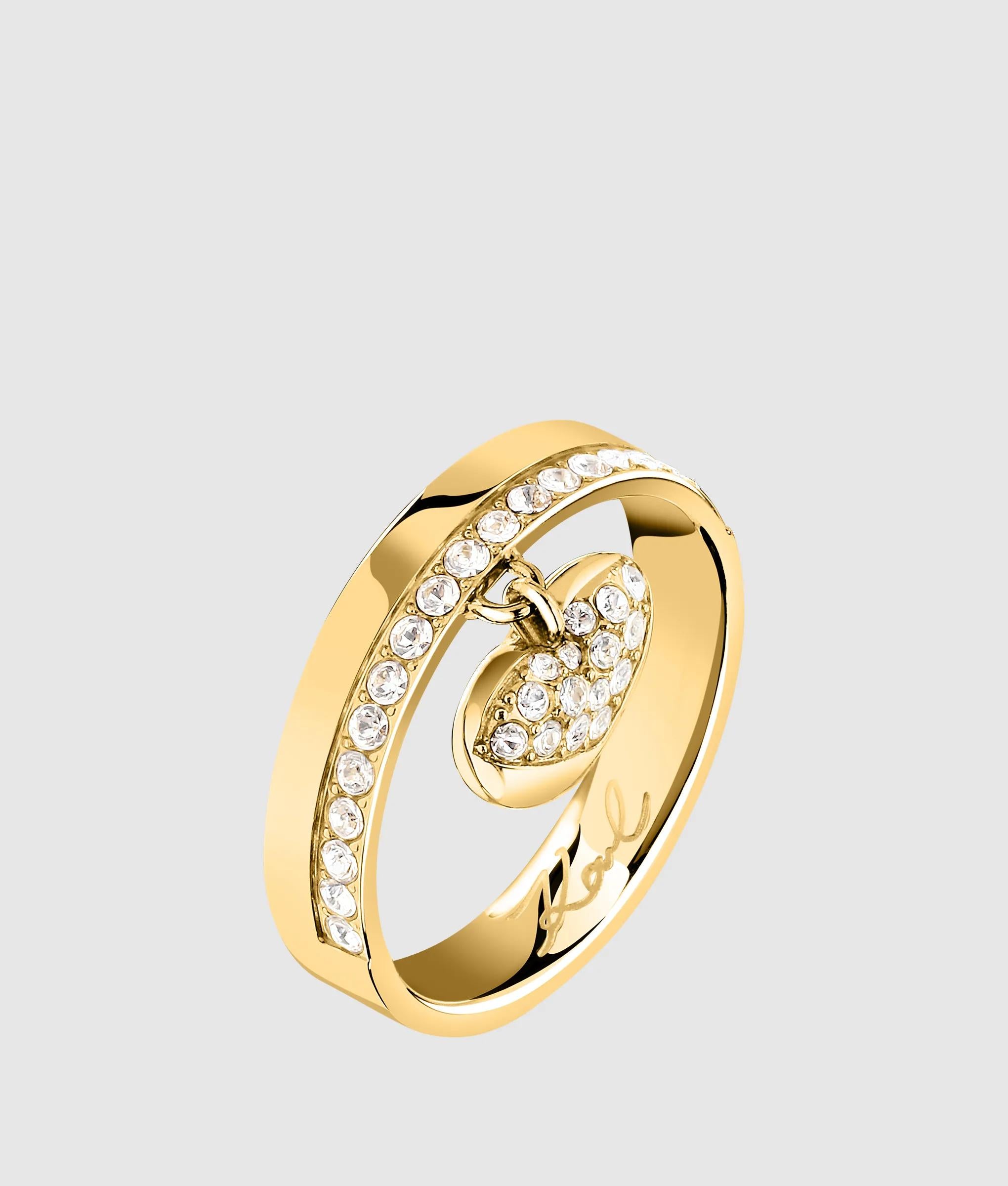 Ring met hangend hartbedel