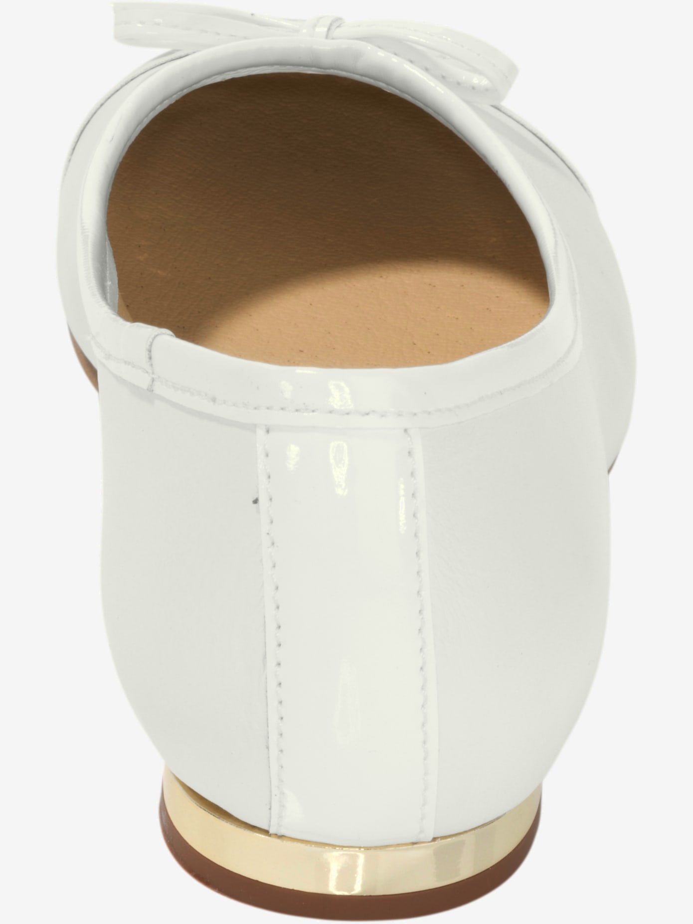 Ballerines cuir velours vachette et matière synthétique vernie