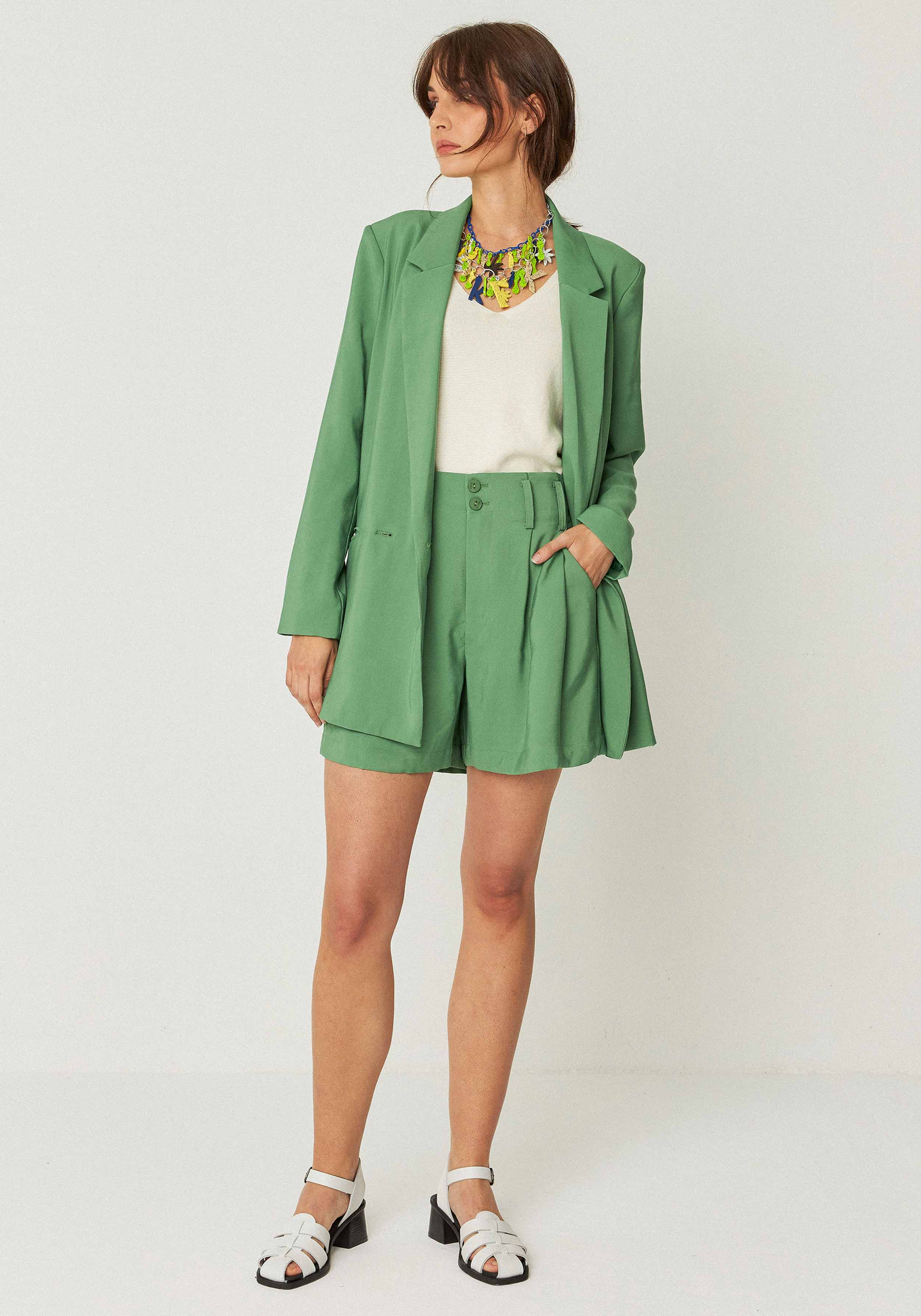 SKFK Shorts Neba Basil Green