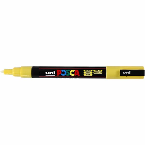 Posca Tusj, gull, nr. PC-3M, strek 0,9-1,3 mm, 1 stk