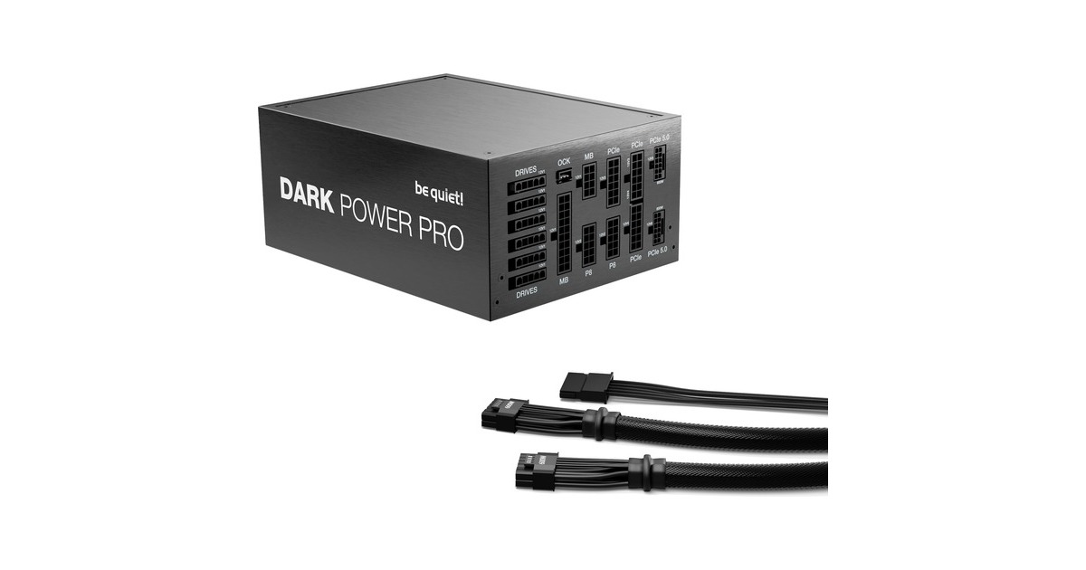 be quiet!Dark Power Pro 13 modulaire 1600 watt voeding   (Zwart, 2x 12V-2x6, 6x PCIe)
