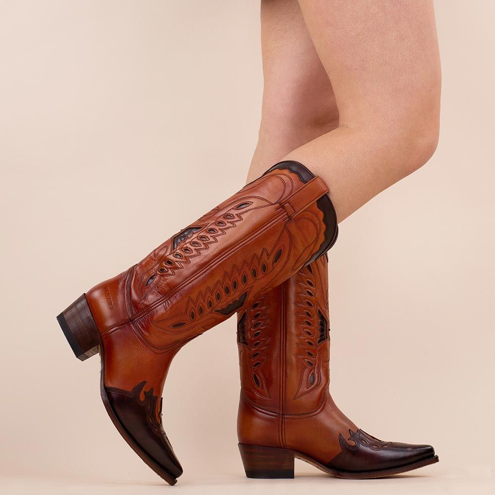 Sendra hoge cowboyboots 17806 salvaje miele