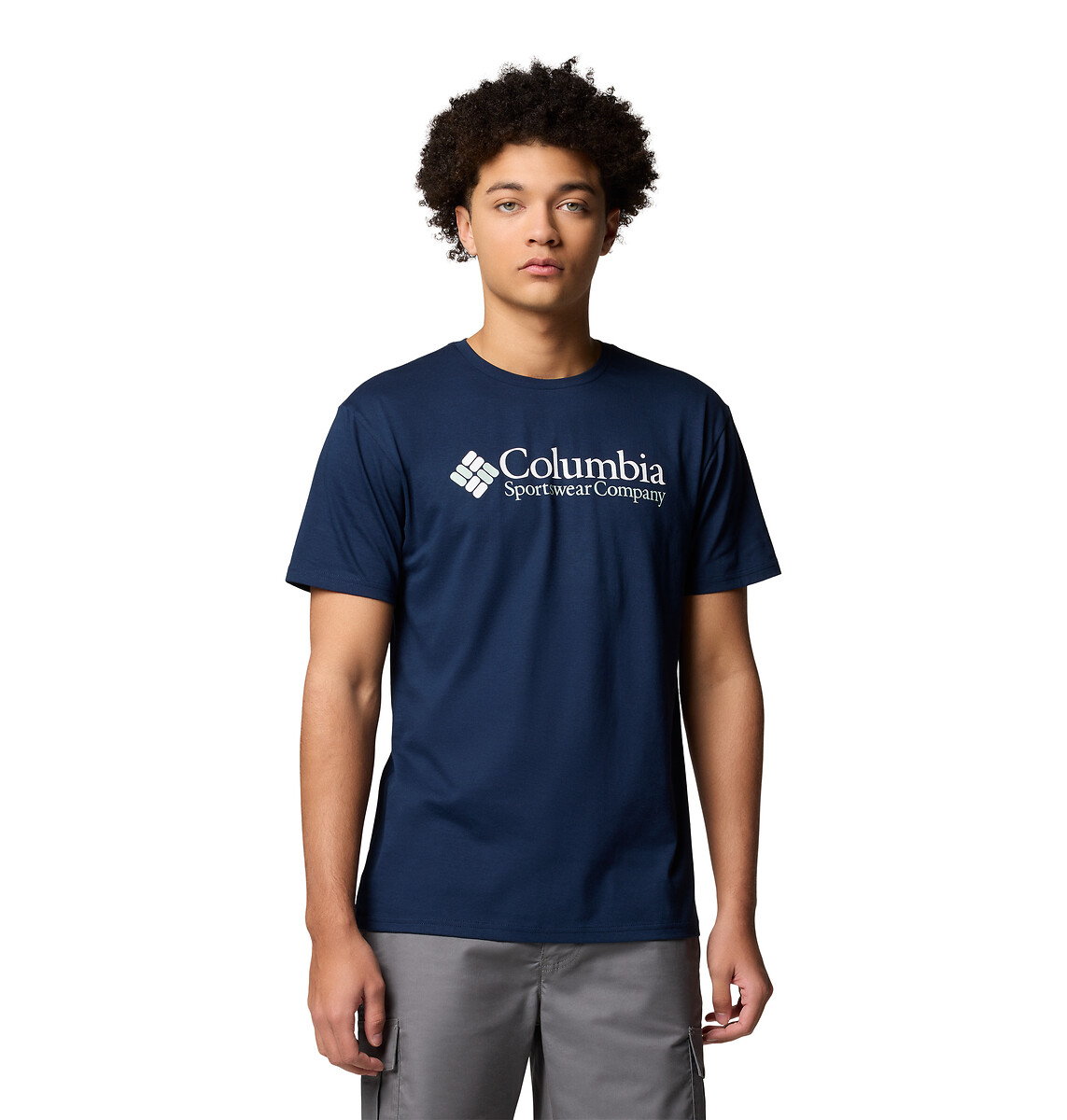 COLUMBIA<br>Camiseta de manga curta com logo no peito essencial