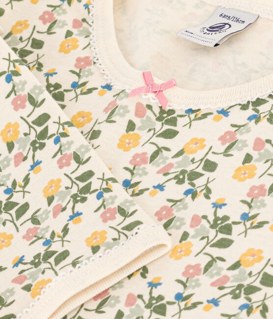 Chemise de nuit en coton motif fleurs enfant