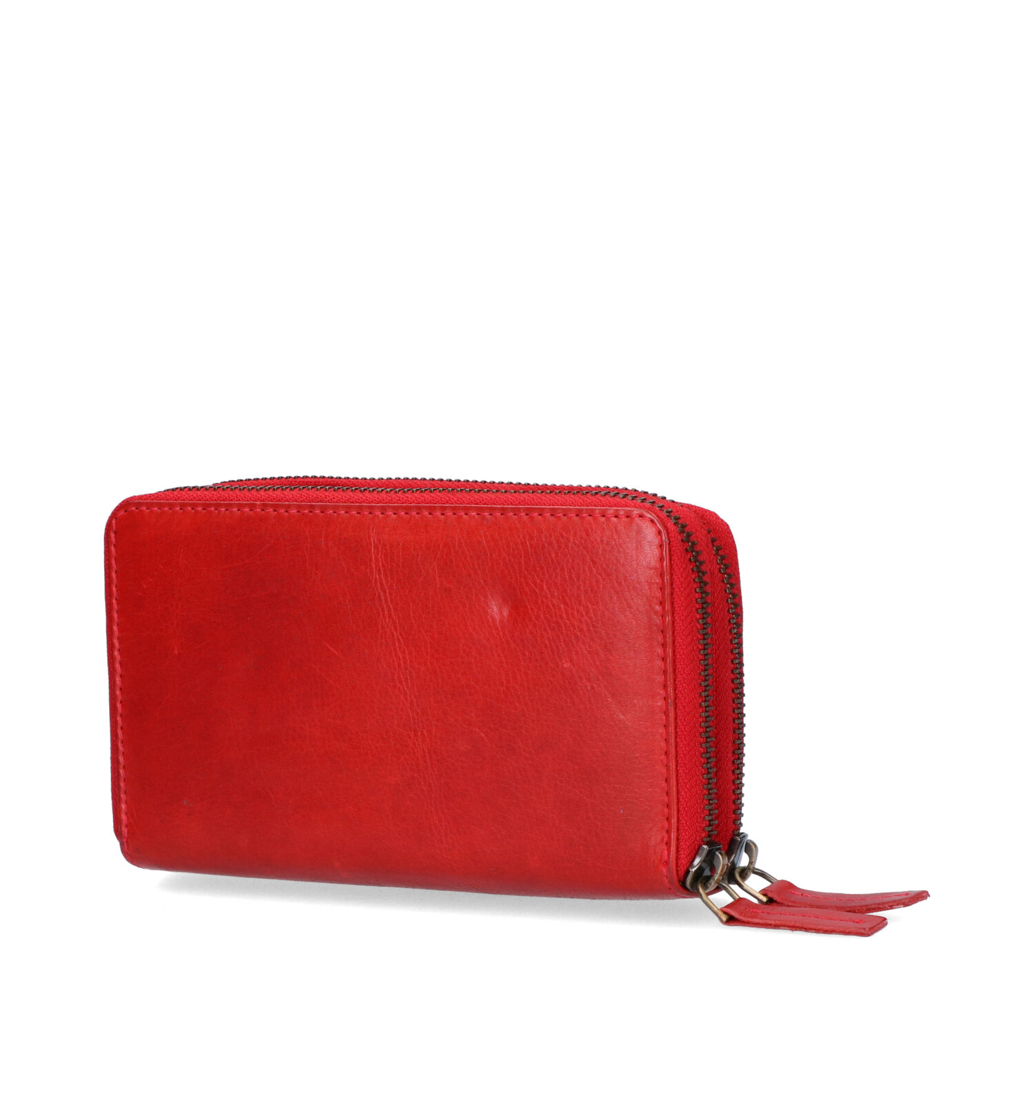 Ritsportemonnee rood