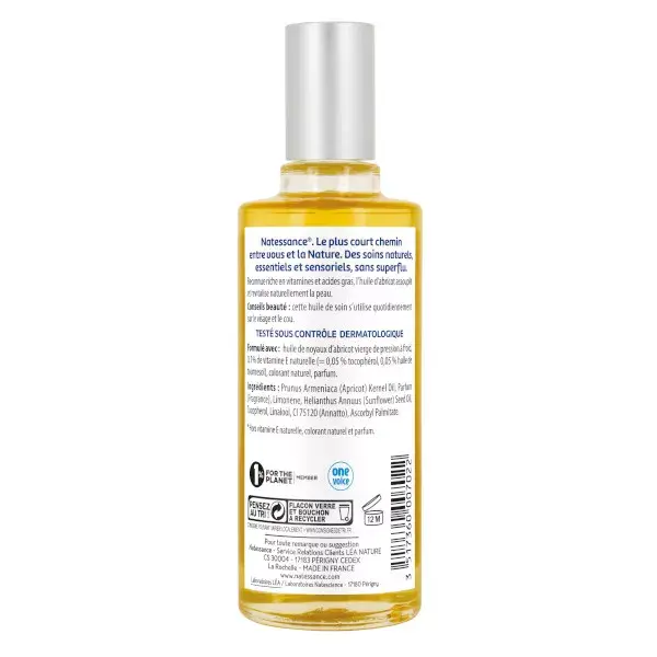Óleo revitalizante de damasco Natessance 50ml