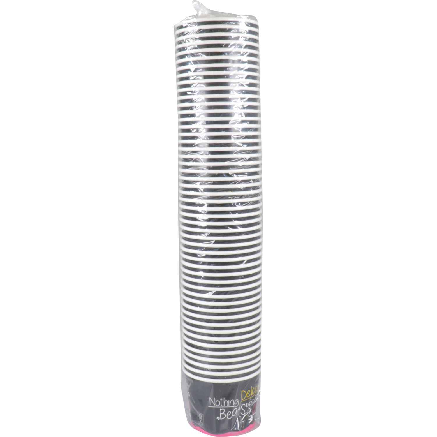 Cup, ijscup, karton + PE, 300ml, 12oz, Ø 101mm, 77mm, zwart/roze