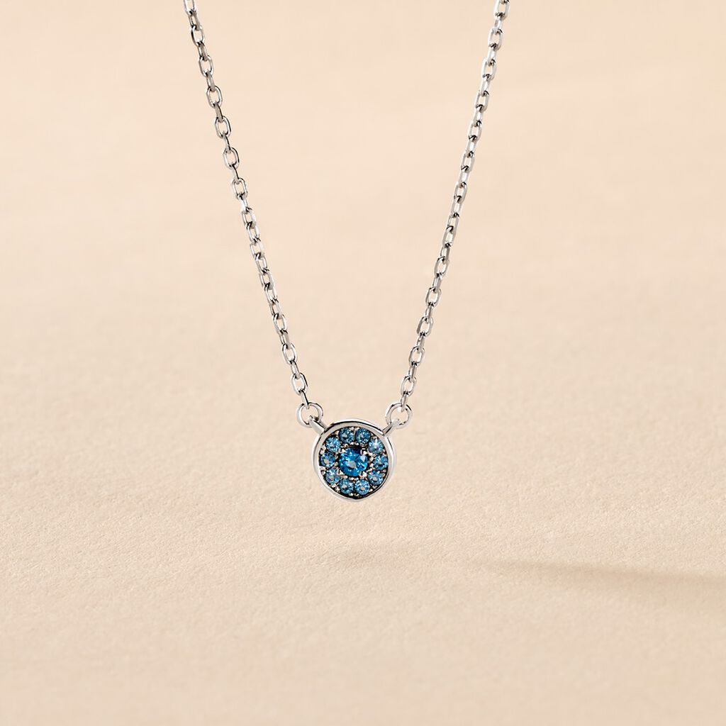 Collier Auxana Argent Blanc Oxyde De Zirconium