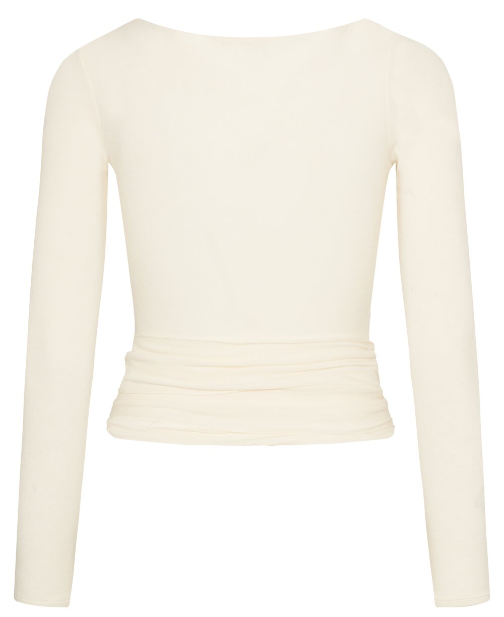 Gai+Lisva  Anne slå-om uldbluse - Off White