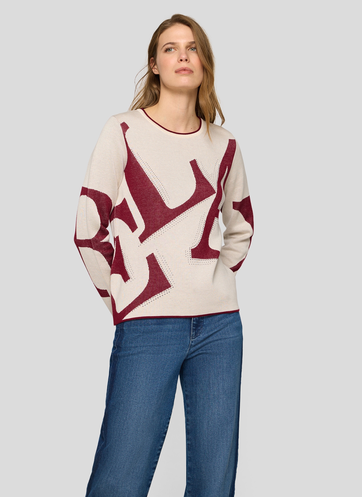 Rabe Strickpullover mit grafischem Muster