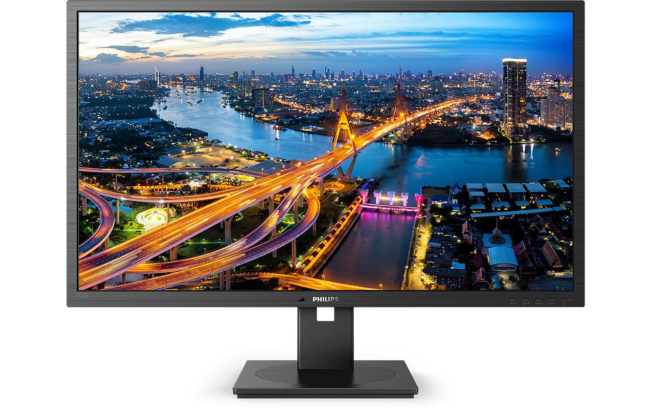 Monitor 325B1L/00<br>31.5-Zoll-Monitor mit Quad-HD-Auflösung, USB-Hub sowie vielen ergonomischen Einstellungen und energiesparenden Technologien