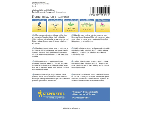 Kiepenkerl 'Baristo Balcony Perennial Mix' voor ca. 5 strekkende meter