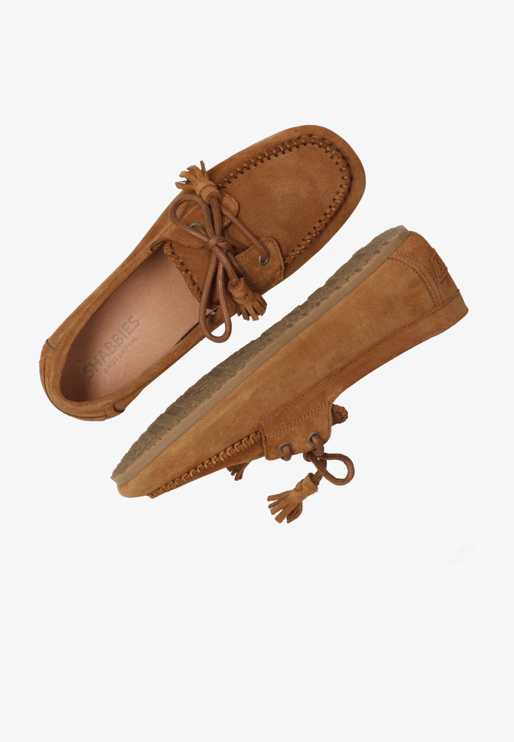 CISKA MOCCA Moccasin suede Cognac