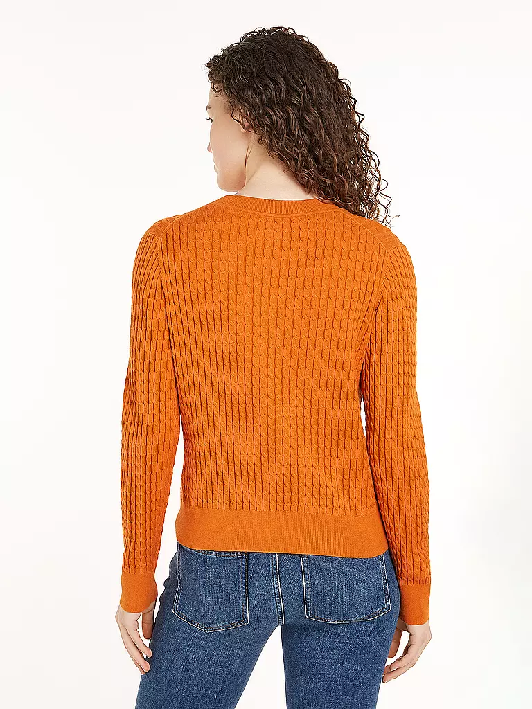 TOMMY HILFIGER Strickjacke orange