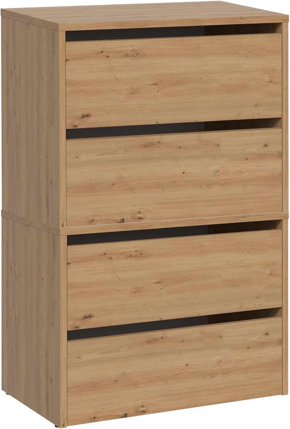 CDF Schuhschrank Modo X2 | Farbe: Eiche Artisan | Ideal für Vorzimmer, Flur, Büro | Schuhaufbewahrung | Schuhregale | modern | offene Einlegenböden