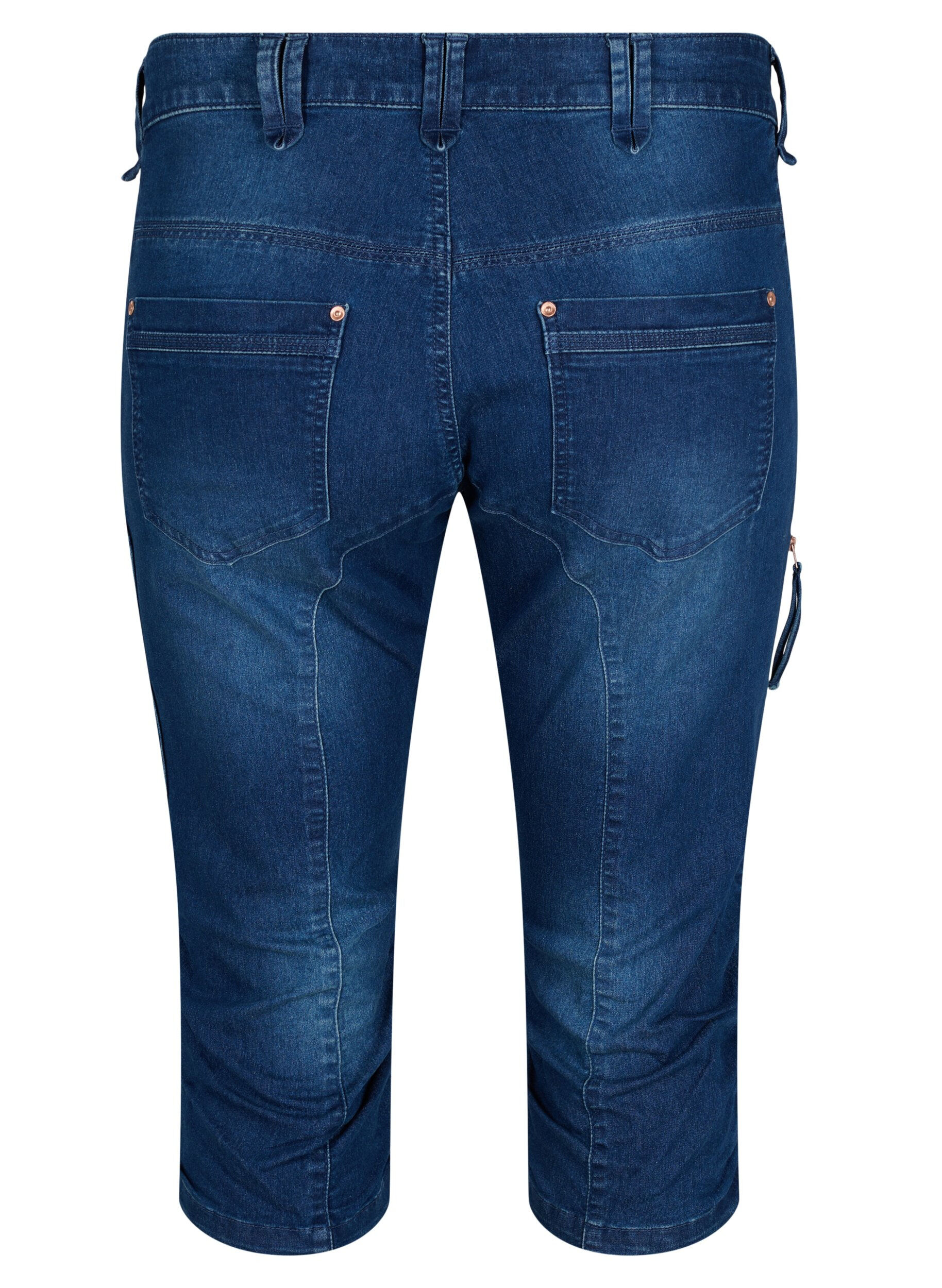 Slim fit capri jeans med lommer