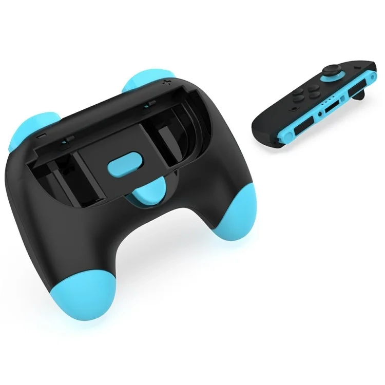 (2er Set) Griff Halterung Gamepad Hülle kompatibel für Nintendo Switch 2 / Joy-Con / Ergonomisches Griff-Set - Blau / Rot