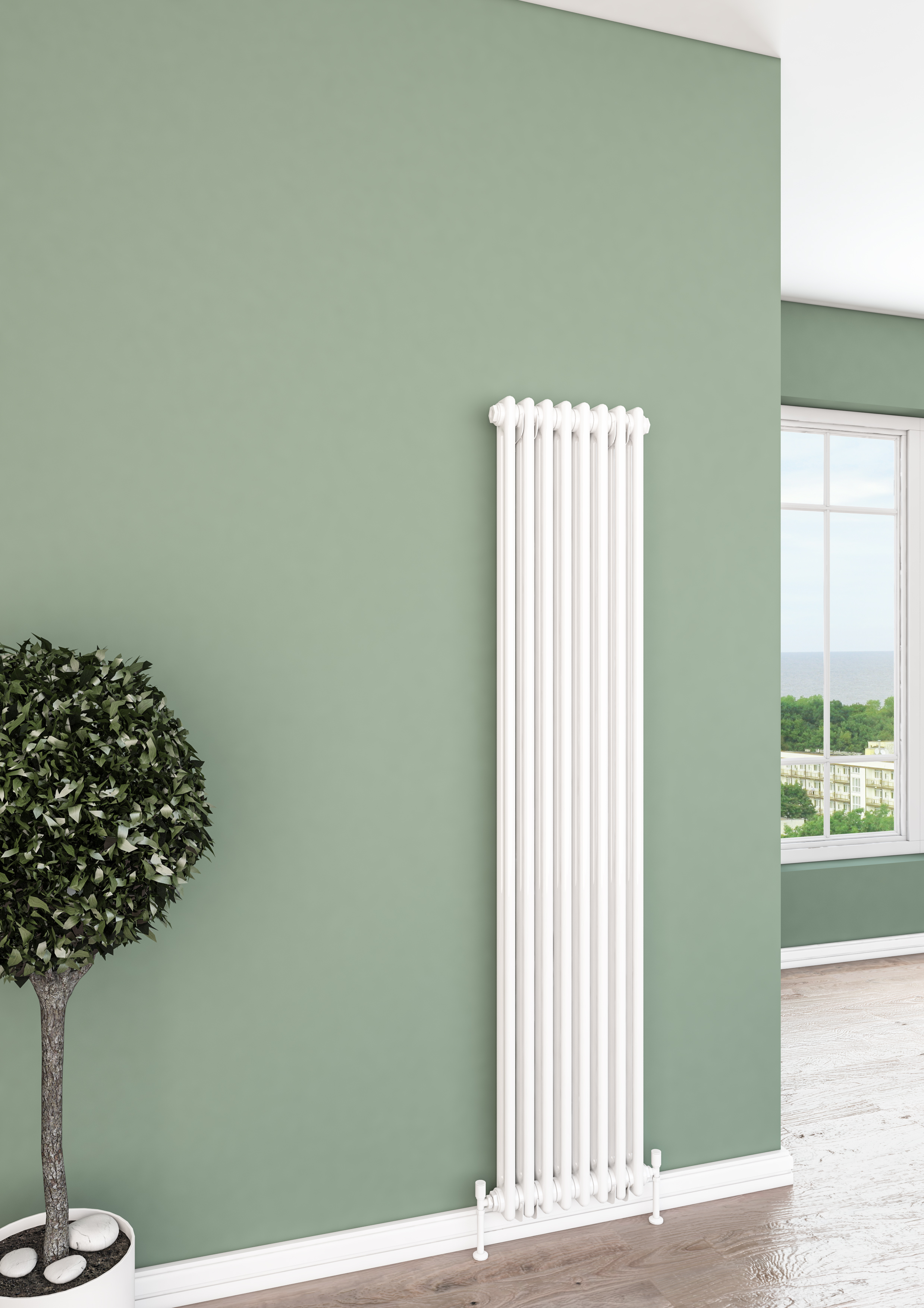 Eastbrook Rivassa 2 koloms verwarming 180x38,3cm Wit 1245 watt