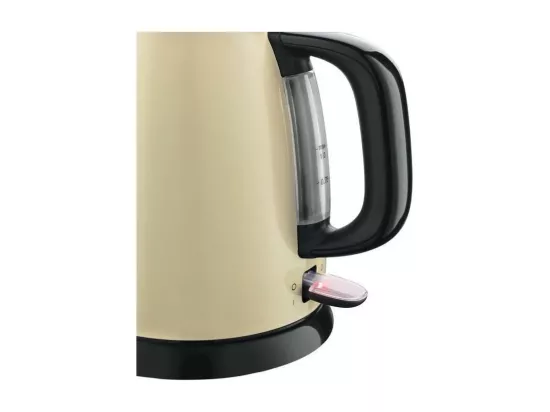 RUSSEL HOBBS 24994-70 Bouilloire Compacte Colours Plus Capacite 1 L Filtre Anti-Calcaire Amovible Lavable - Creme