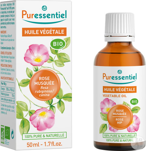 Puressentiel Huile Végétale Rose Musquée Bio Flacon 50ml