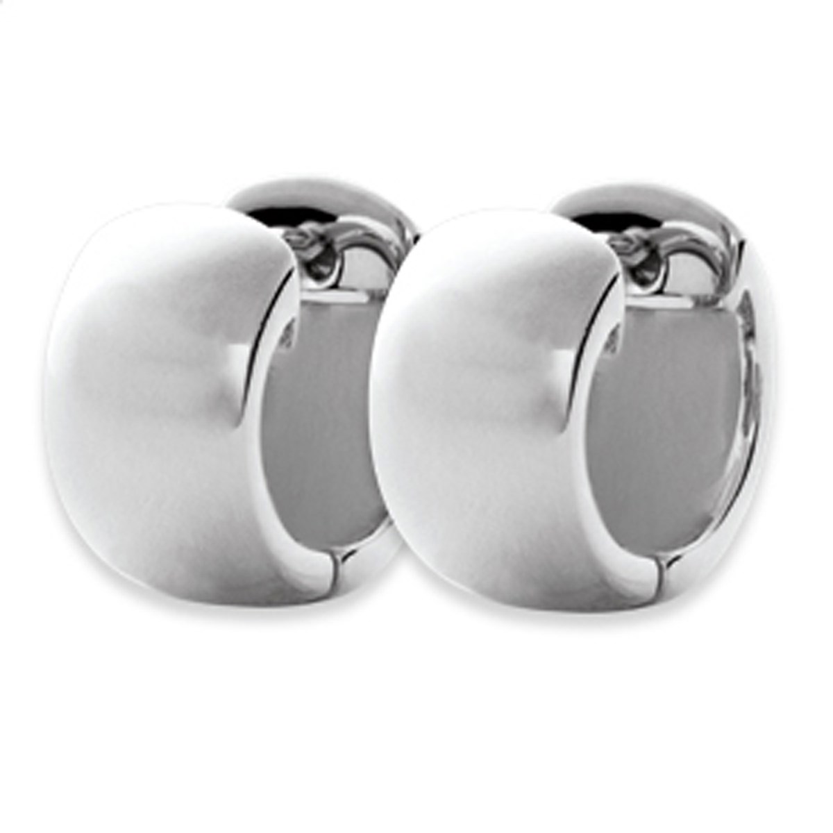 Boucles d'oreilles Brillaxis créoles larges argent