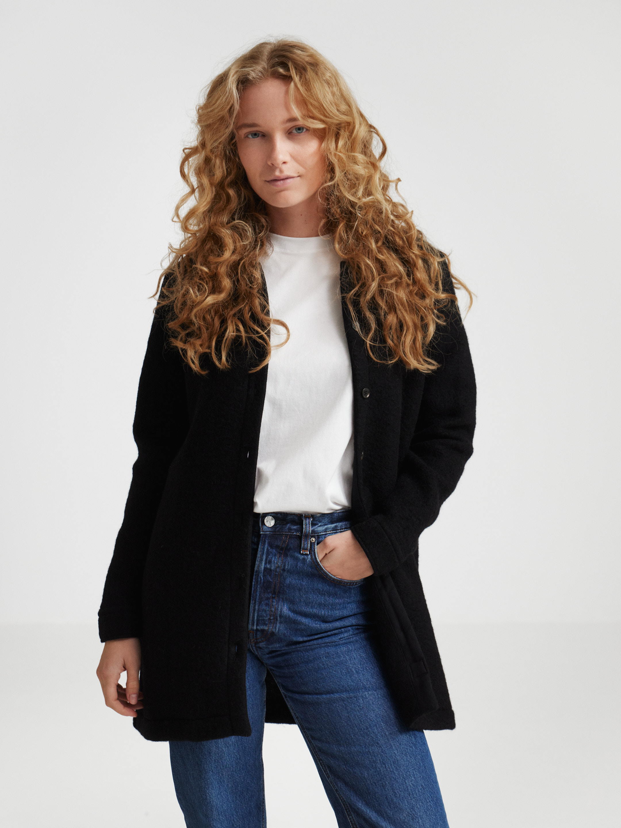 Vest in wol/katoen voor dames - Gratis Verzending