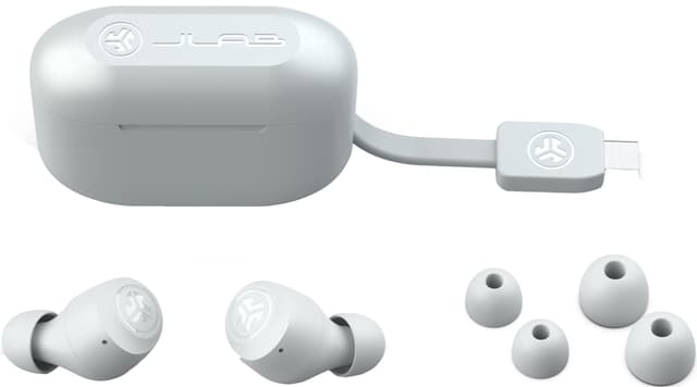 JLab Go Air Pop true wireless in-ear høretelefoner (skyhvid)