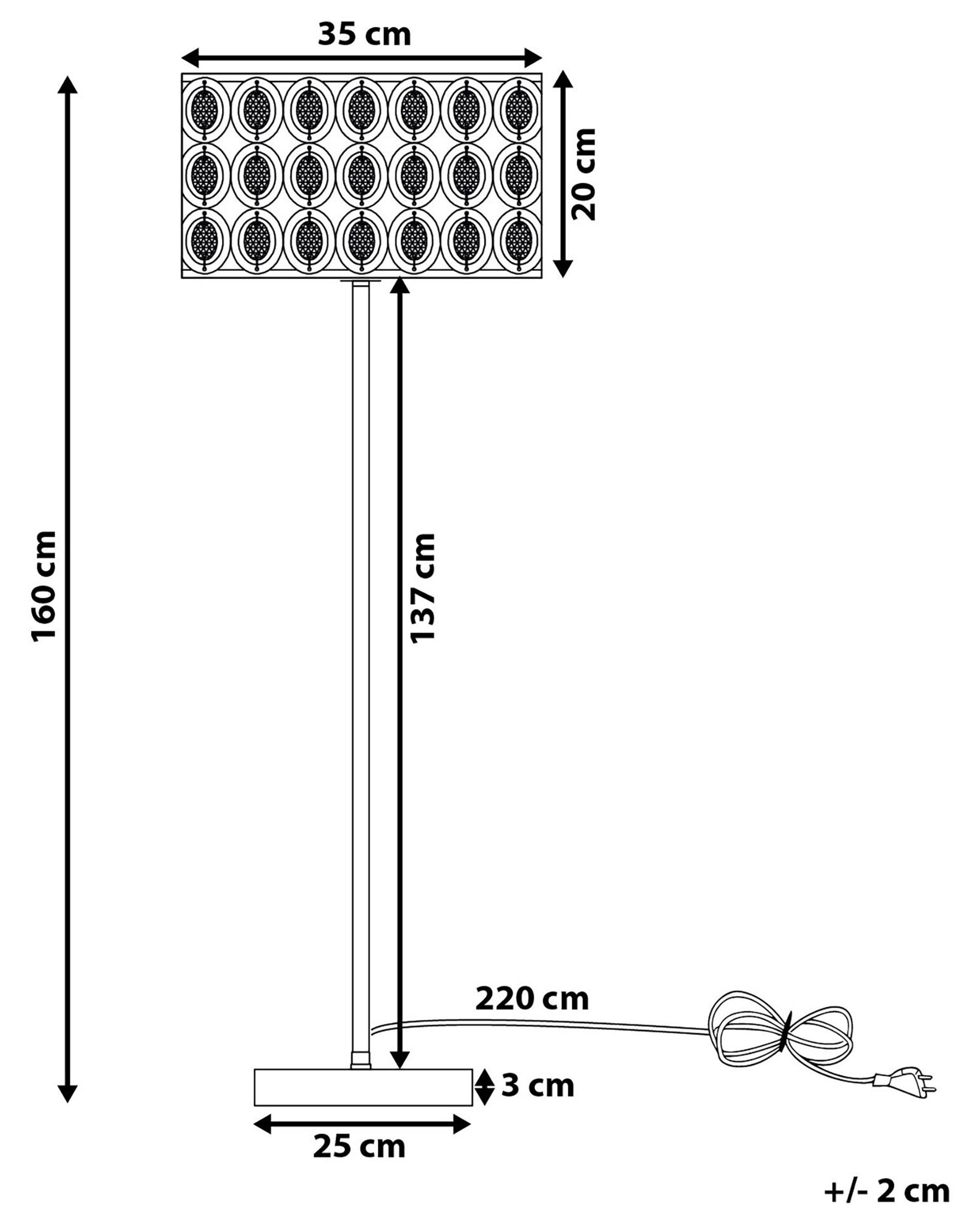 Staande lamp TENNA Kristal Zilver