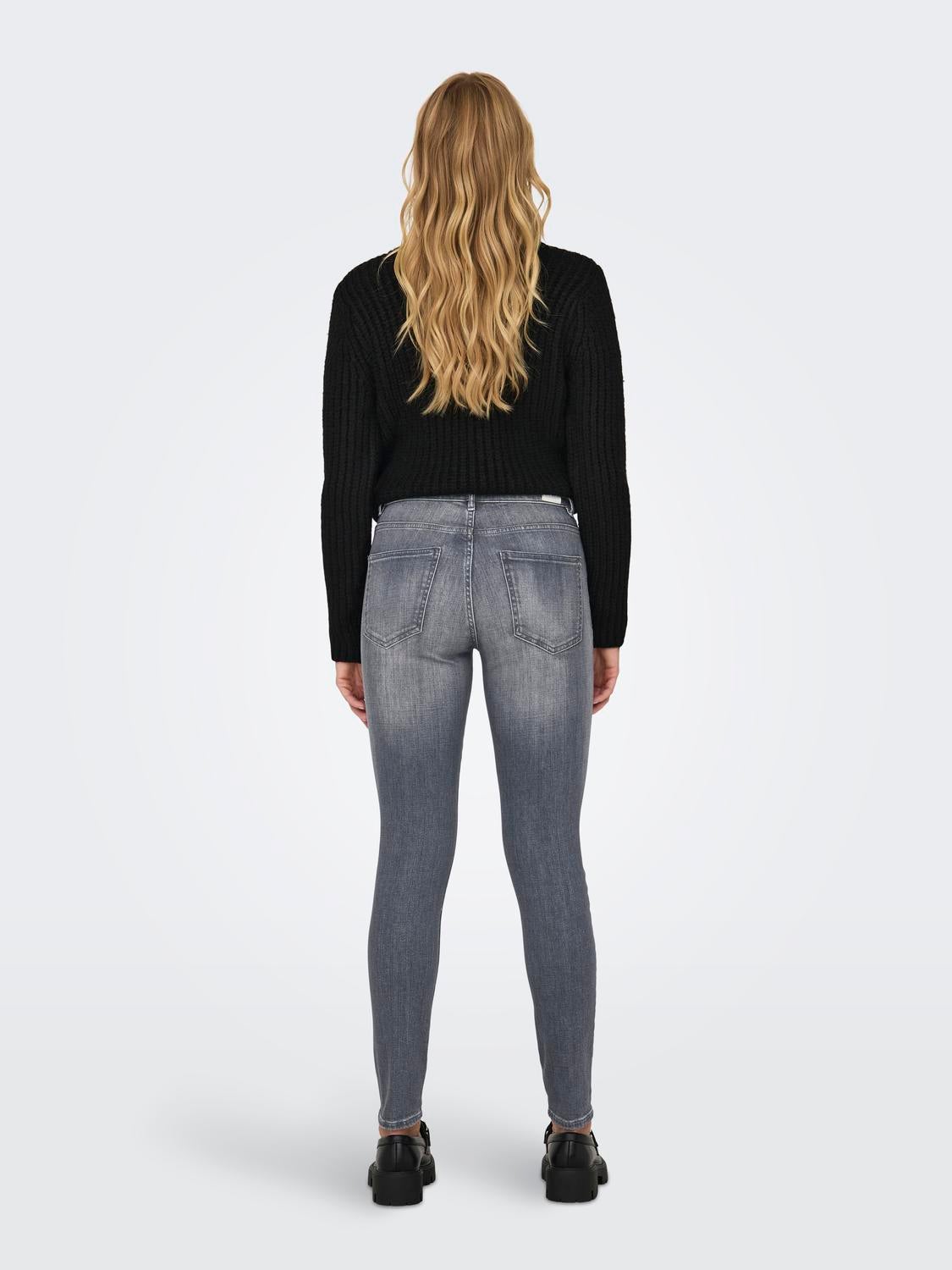 ONLICONIC Hohe Taille Skinny Fit Jeans Medium Grey Denim