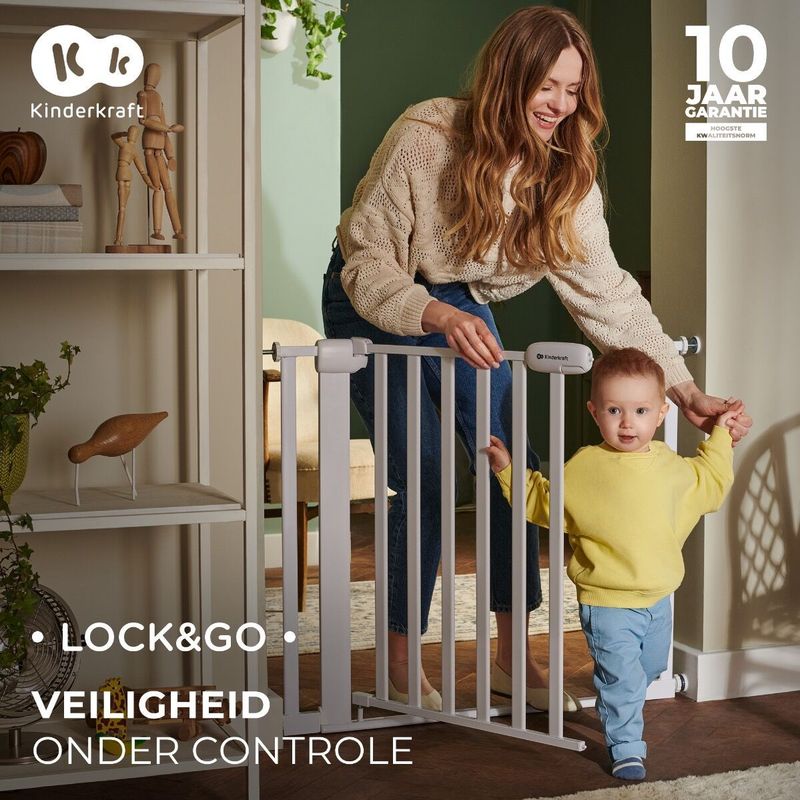 Kinderkraft - LOCK&GO - Deurveiligheidshek - Klembaar - Zwart