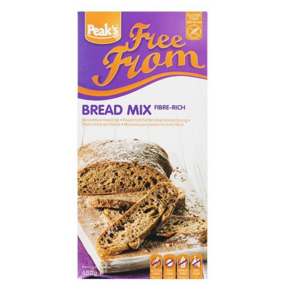 3x Peak's Broodmix Vezelrijk 450 gr
