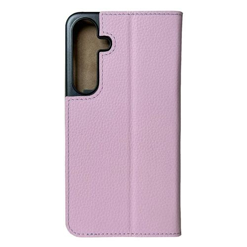 Samsung Galaxy S24  Plus Echtleder Book Case Tasche Flip Cover Hand Made (MARCS24P-M02) - Rosa