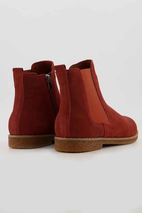 Chelsea-Boots, Veloursleder, Elastikeinsatz, Weite H