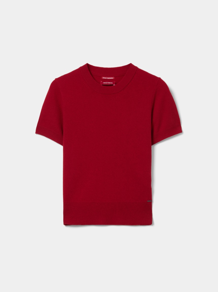 Camisola de malha de manga curta