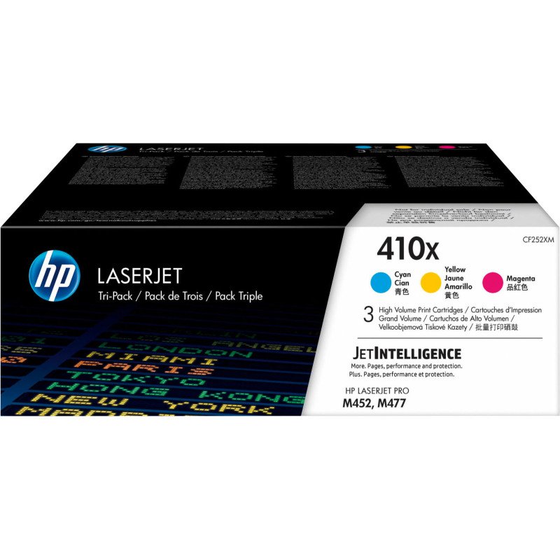HP 410X - CF252XM pack 3 toners haute capacité couleurs