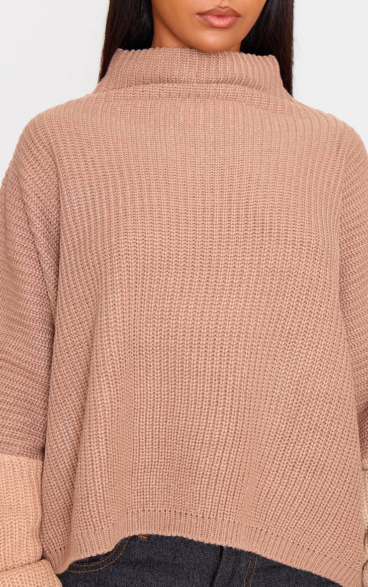 Gris Pierre Synthétiquell Oversize À Blocs De Couleur