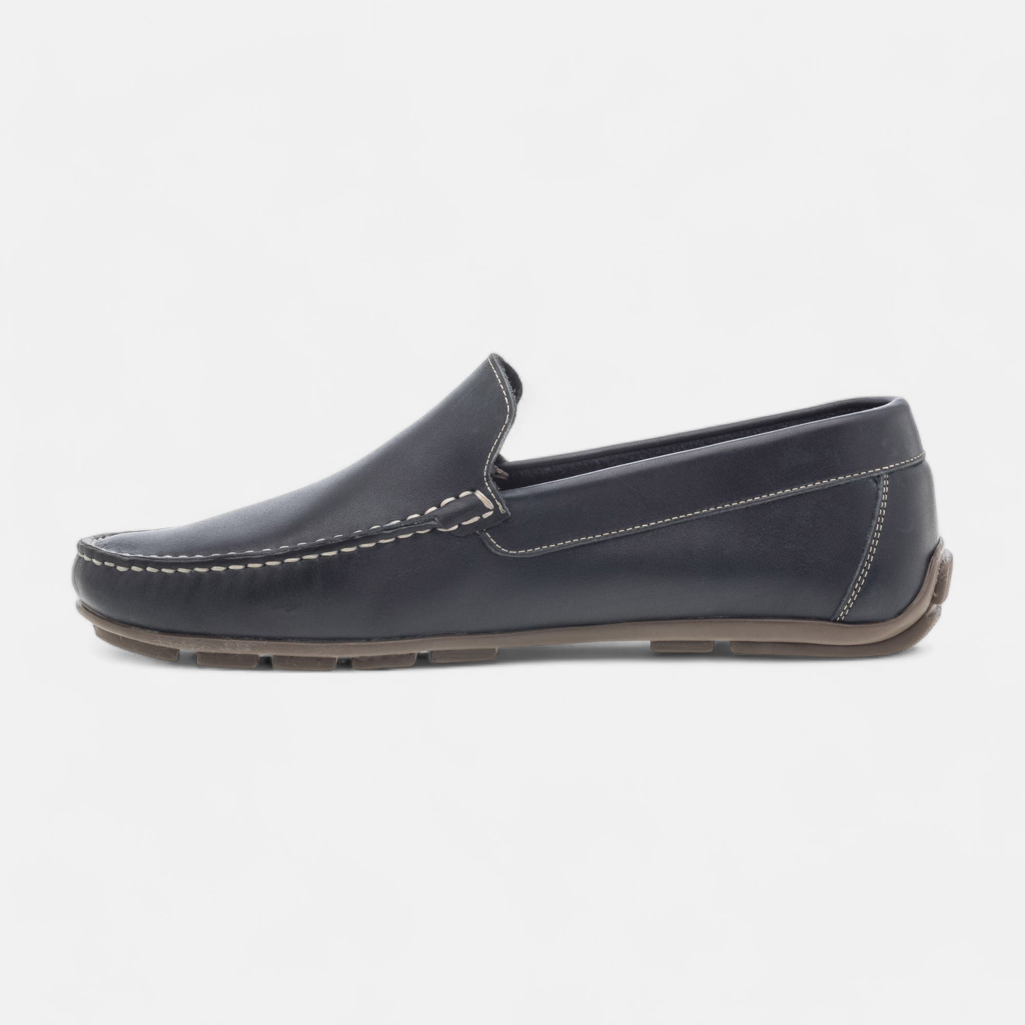 Mocassins Homme en cuir bleu marine
