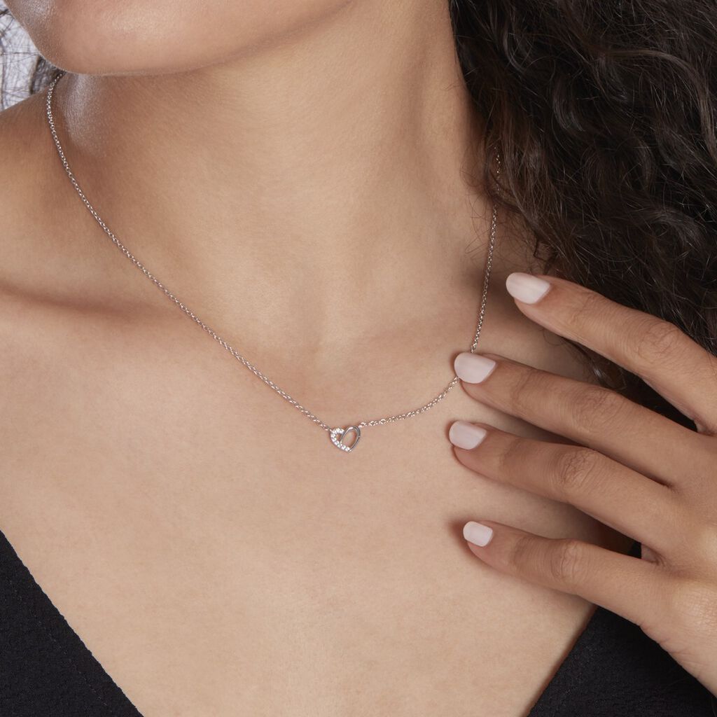 Collier Dorthea Argent Blanc Oxyde De Zirconium