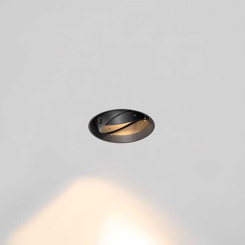 Moderne inbouwspot zwart GU10 AR111 rond trimless - Oneon