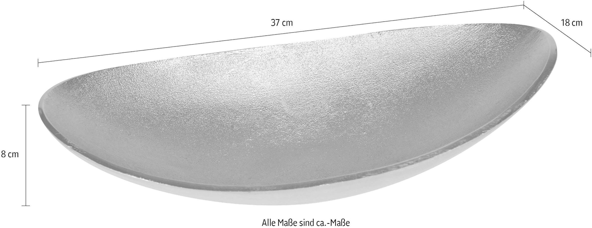 Home affaire Dekoschale »Julia« aus Aluminium, oval