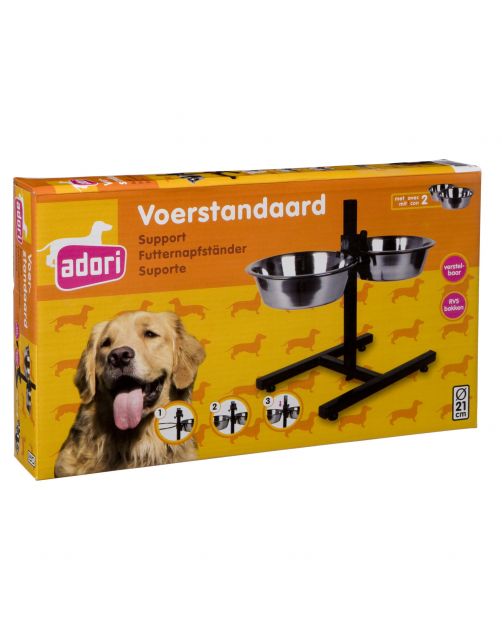 Adori H Standaard Inclusief 2 Bakken - Hondenvoerbak