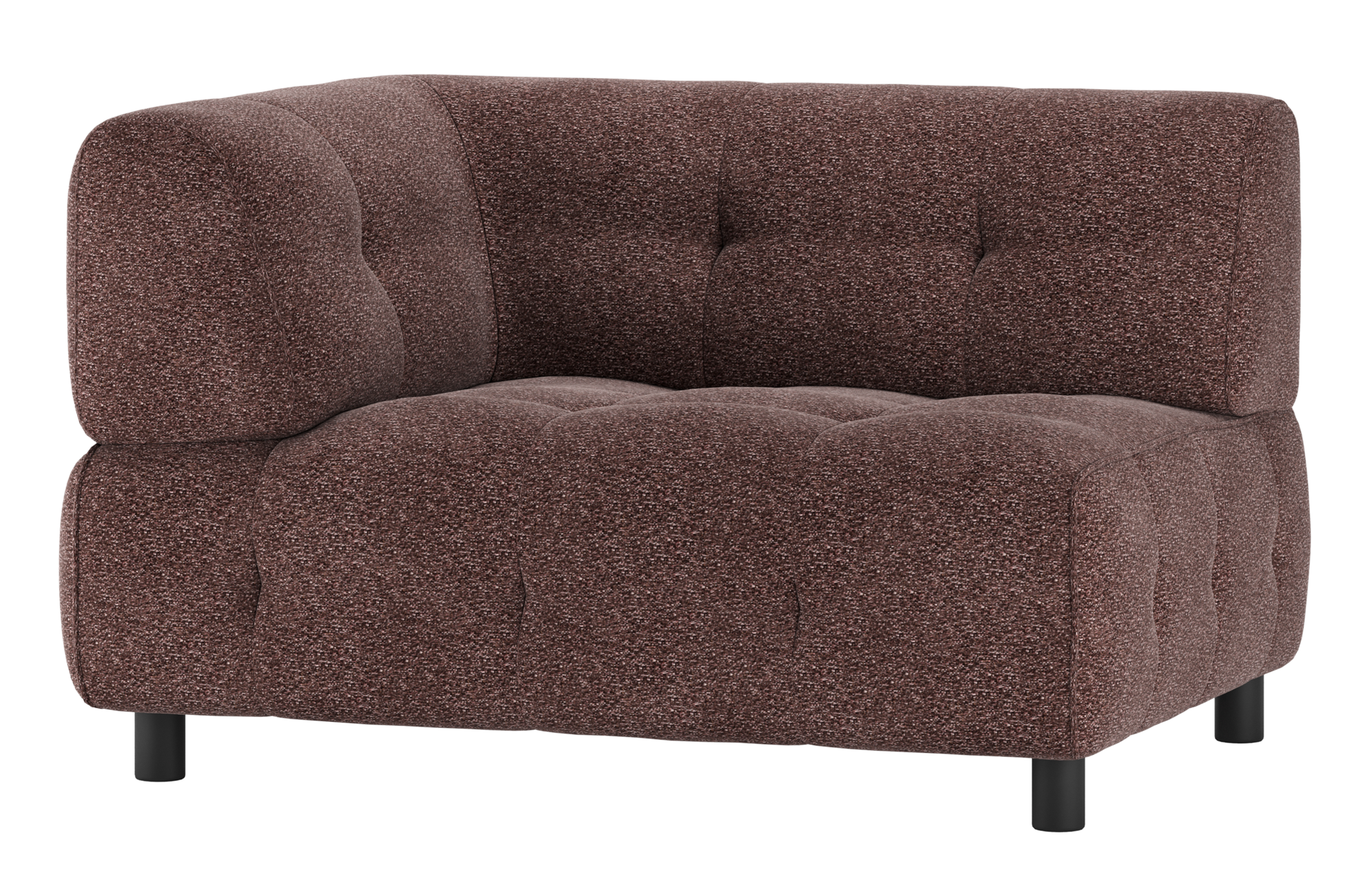 1,5-zits Louis grove melange met arm links Louis 1,5-zits met arm links Grove Melange - Mauve