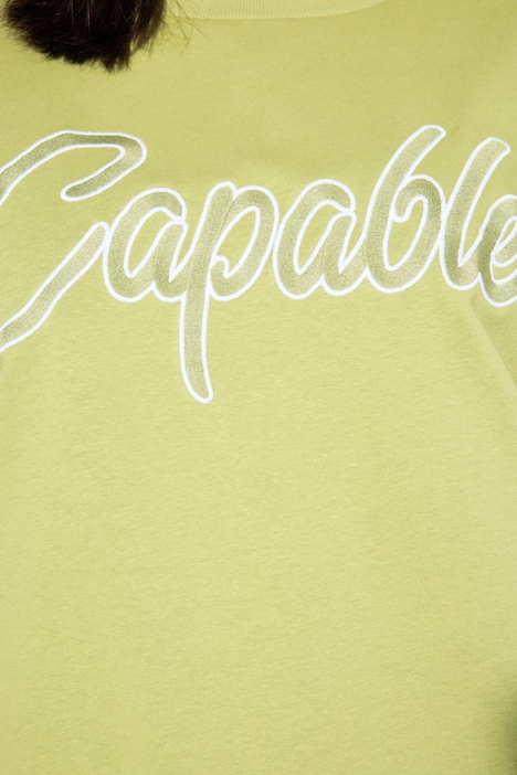 Sweatshirt, Boxy Shape, Stickerei
