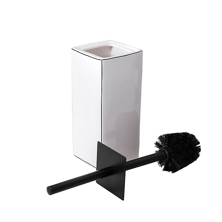 Pot à balai Aetna blanc et noir GoodHome